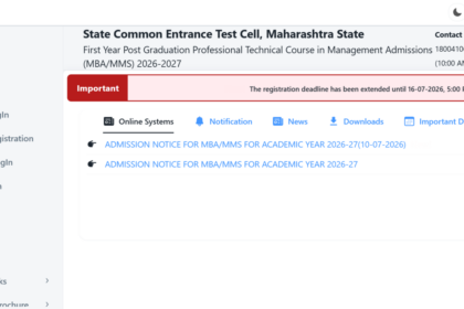 MHT CET CAP 2026 registration for MBA, MMS extended till July 16; check revised counselling schedule