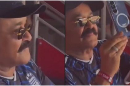 Mohanlal spotted at FIFA World Cup quarterfinal