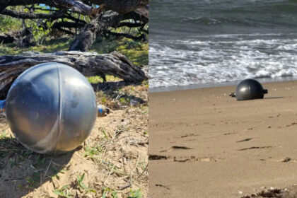 Mysterious 'space balls' twice the size of basketballs wash ashore on Australian beach, scientists say the discovery is more