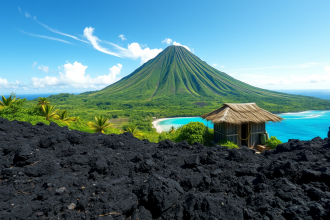 One of America's most active volcanoes: How Pagan Island became home to just two residents