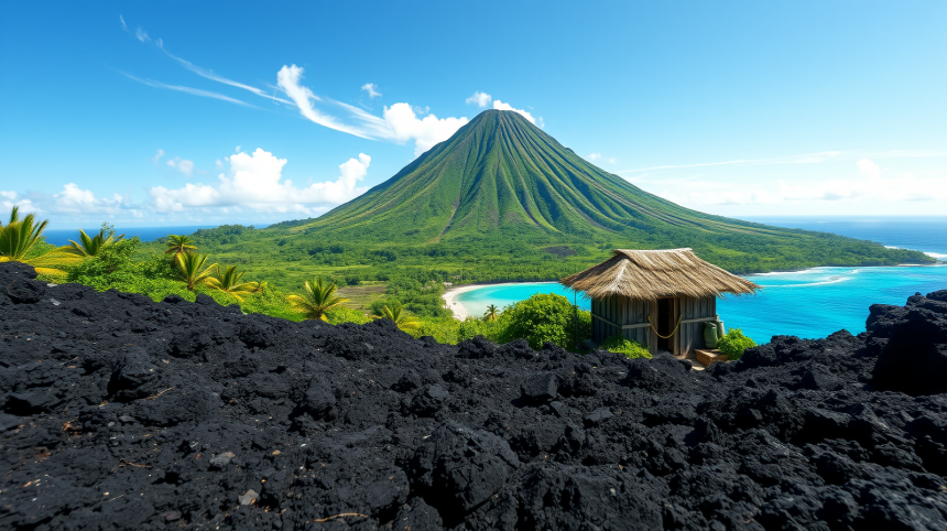 One of America's most active volcanoes: How Pagan Island became home to just two residents