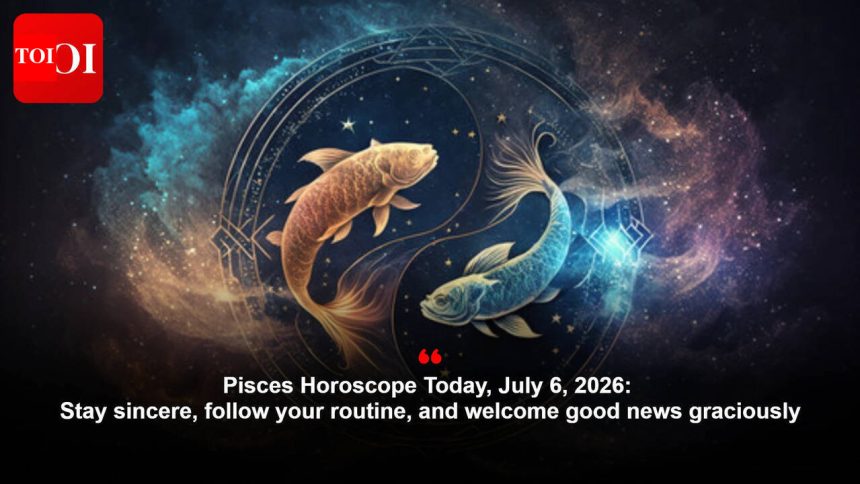 Pisces Horoscope Today, July 6, 2026: Stay sincere, follow your routine, and welcome good news graciously