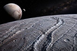 Pluto's moon Charon may have once spun once every 14 hours, and its ancient mountains still record how it slowed down