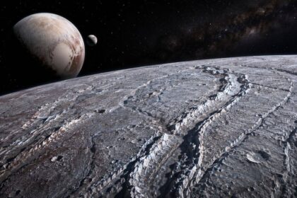 Pluto's moon Charon may have once spun once every 14 hours, and its ancient mountains still record how it slowed down