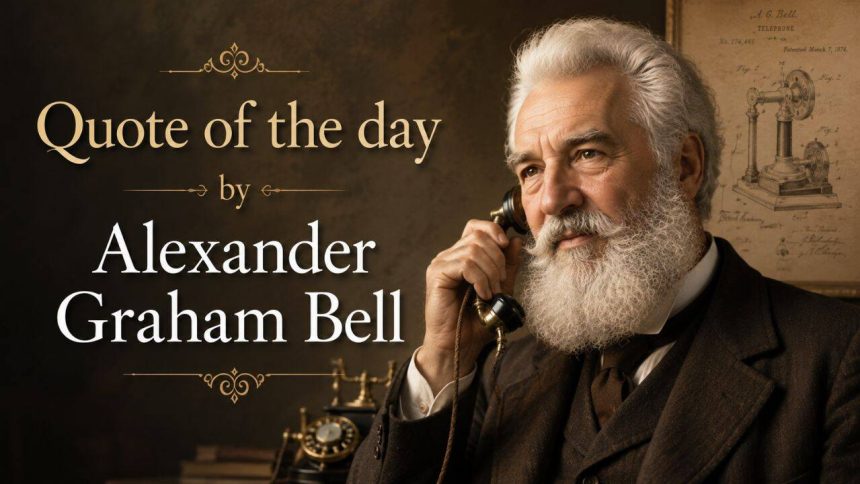 Quote of the day by Alexander Graham Bell: "The only difference between success and failure is the ability to take action" -
