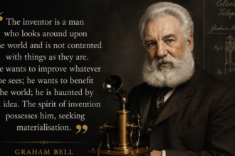 Quote of the day by Alexander Graham Bell: Why "The inventor is a man who looks around upon.." celebrates the power of curios