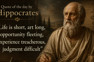 Quote of the day by Hippocrates: Why "Life is short, art long, opportunity fleeting, experience …" remains timeless