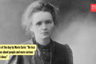 Quote of the day by Marie Curie: “Be less curious about people and more curious about ideas”
