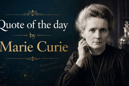 Quote of the day by Marie Curie: "One never notices what has been done; one can only..."