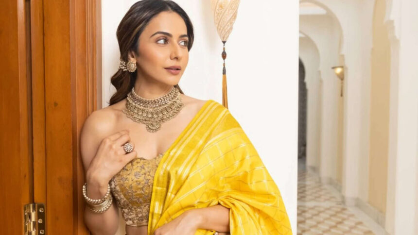Rakul Preet dazzles in Rs 49K Kanjeevaram saree at Ramayana Delhi event