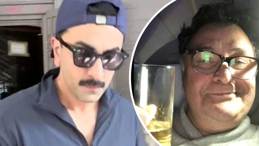 Ranbir's wallpaper of dad Rishi Kapoor wins hearts - PICS