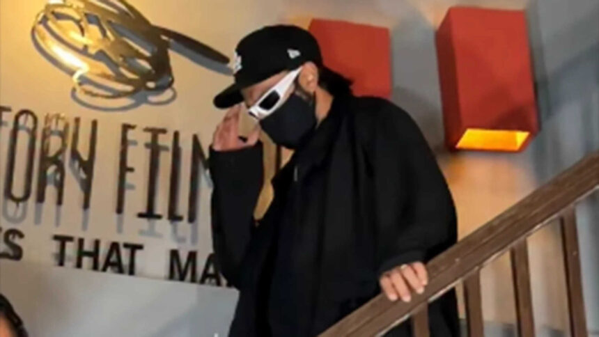 Ranveer Singh hides his new look during visit to Hansal Mehta's office