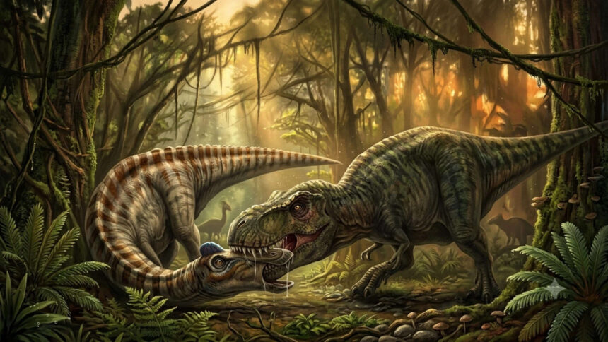 Rare fossil reveals T. rex’s attack style