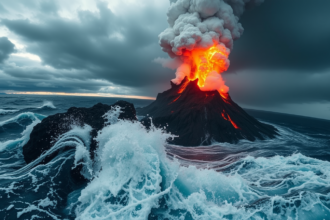 Satellites spot an underwater volcano that could create Earth's newest island