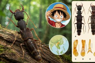 Scientists discover a new beetle genus named after One Piece’s Luffy, and its unusually long body parts explain why