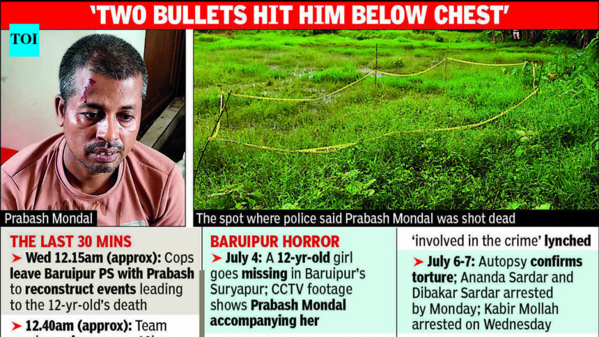 ‘Snatched gun, fired at us’: Cops shoot dead key Baruipur rape-murder accused