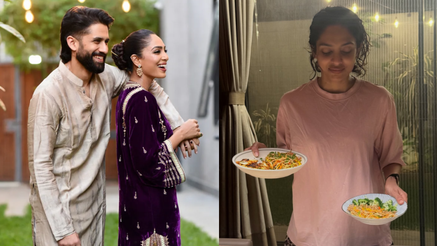 Sobhita reacts to Naga Chaitanya's dinner joke