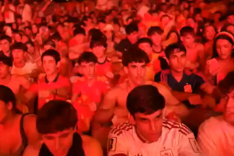 Spain fans recreate Norway's viral 'Viking Row' celebration after win | Watch