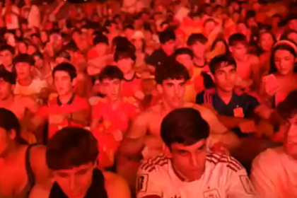 Spain fans recreate Norway's viral 'Viking Row' celebration after win | Watch