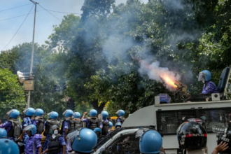 Stone-pelting erupts after education minister Dharmendra Pradhan quits; tear gas, lathicharge used; 2 cops injured