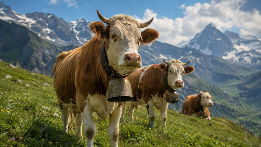 Swiss cows wear giant bells for a simple reason rooted in mountain life