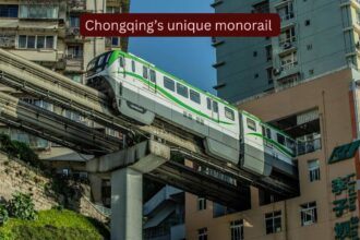 There’s a train in China that runs through a residential building apartment and it is one of the world's most incredible tr