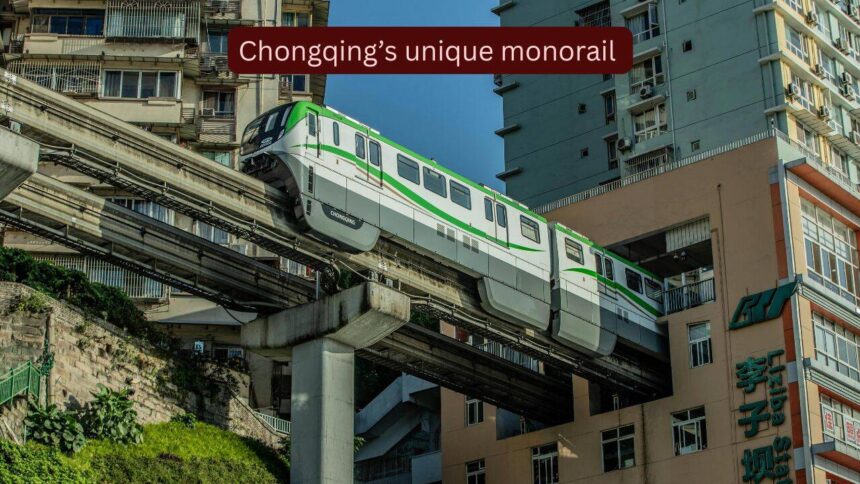 There’s a train in China that runs through a residential building apartment and it is one of the world's most incredible tr