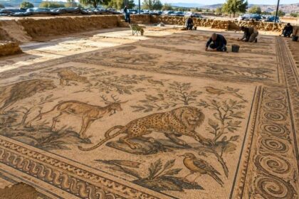 Türkey farmer unearthed a 1,700-year-old Roman mosaic while farming cherry trees on his land; what happened next shocked his