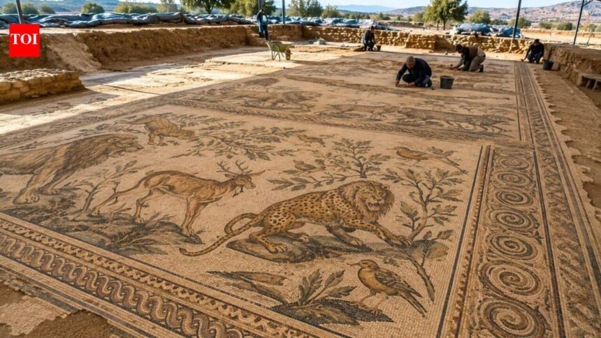 Türkey farmer unearthed a 1,700-year-old Roman mosaic while farming cherry trees on his land; what happened next shocked his