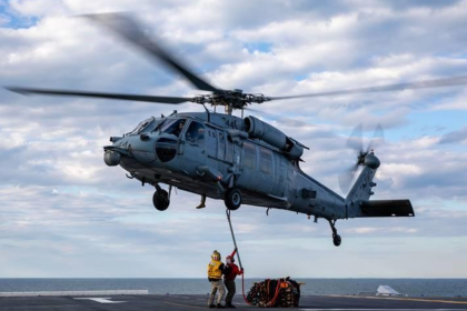 US navy helicopter makes emergency water landing in Arabian Sea; one crew member missing