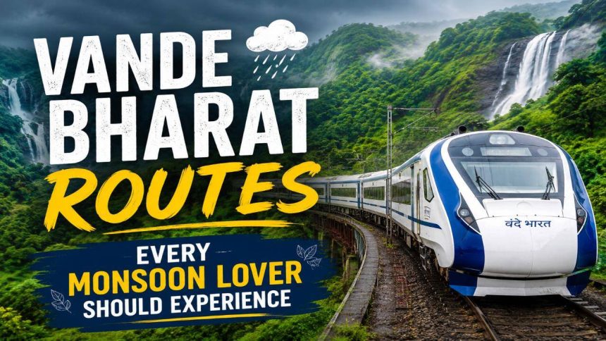 Vande Bharat routes every monsoon lover should experience at least once; waterfalls, Western Ghats, and scenic countryside aw