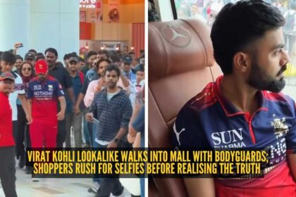 Virat Kohli lookalike walks into mall with bodyguards; shoppers rush for selfies before realising the truth