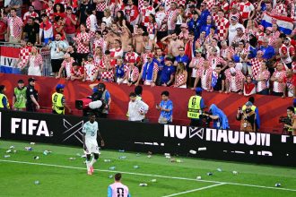 Watch: Croatia fans throw bottles after VAR denies last-minute equaliser