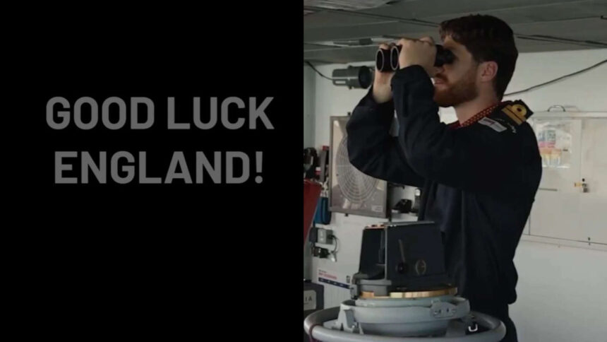 Watch: UK Armed Forces cheer on England with 'Norway may row, England roars' message