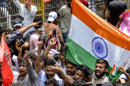 Water cannon, tug of war and a stolen gate: Patna NEET protest goes viral