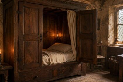 Why people slept inside wooden cupboard beds for hundreds of years in medieval Europe