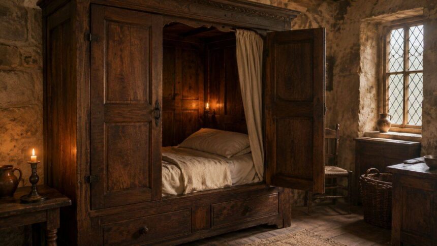Why people slept inside wooden cupboard beds for hundreds of years in medieval Europe