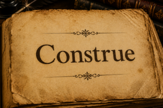 Word of the day: Construe
