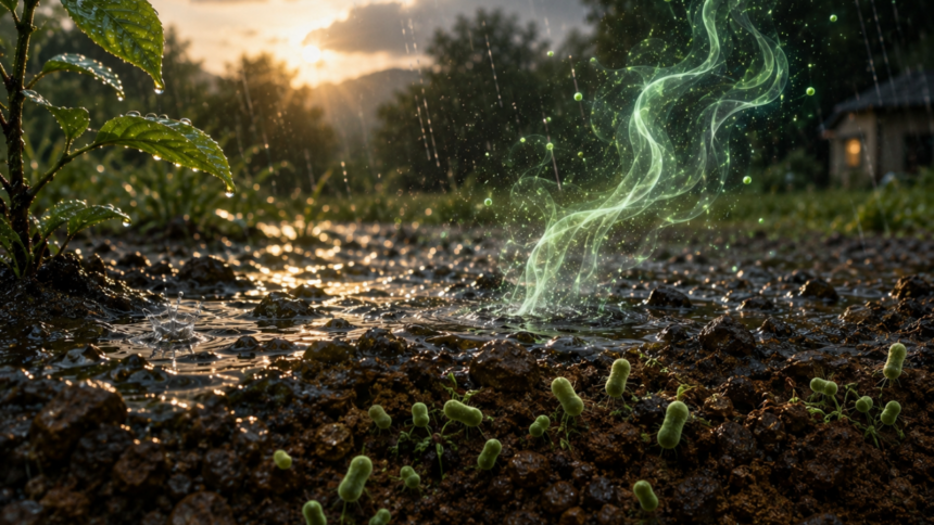 You're not smelling the rain at all, you're actually smelling an ancient bacteria