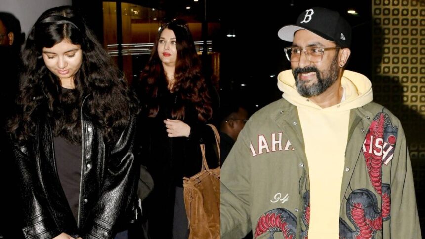 Abhishek, Aishwarya return from holiday, Aaradhya's 'namaste' to paps wins the internet: VIDEO