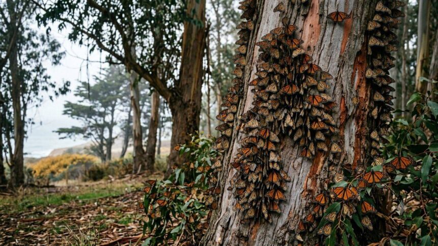 California’s western monarch migration hits third-lowest count at 12,260