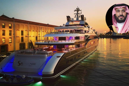 Saudi Prince's $450 million superyacht hides a secret cabin deep inside the hull, designed to...